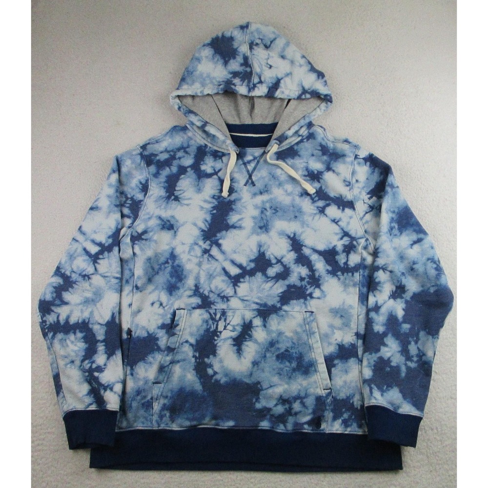 Chubbies Hoodie Mens Large Blue Tie Dye Pullover Kangaroo Pocket Drawstring‎